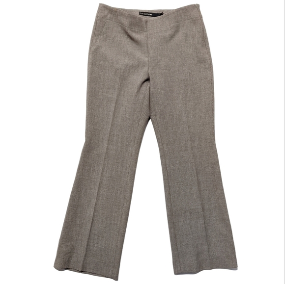 IRIS Setlakwe tan micro plaid bootcut pants sz 8 - Picture 3 of 9